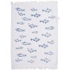 Гостевое полотенце Clayre & Eef бело-синее 40x66 см
