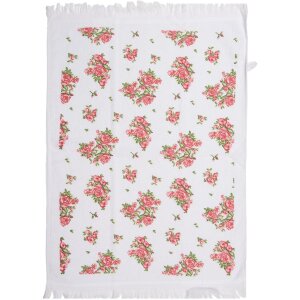 Clayre & Eef CTSWR Gästetuch Weiß Rosa...