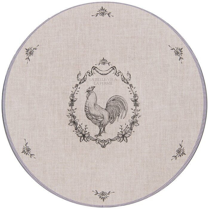 Clayre & Eef DFR85 Unterteller Beige Grau 33x1 cm