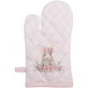 Clayre & Eef FEB44K Ofenhandschuh Kind Rosa 12x21 cm Baumwolle Hase