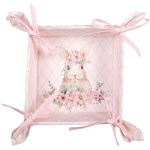 Clayre & Eef FEB47-1 Brotkorb Blumenmuster Rosa...