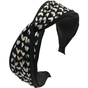 Juleeze JZHB0122Z Haarband Damen Schwarz Weiß