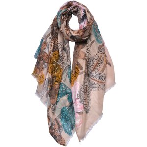 Juleeze JZSC0687Y Schal Damen Muster Gelb 85x180 cm