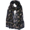 Juleeze JZSC0713Z Schal Damen Muster Schwarz 50x160 cm