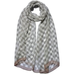 Juleeze JZSC0718KH Schal Damen Muster Khaki 50x160 cm