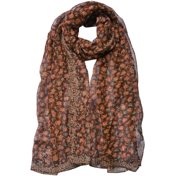 Женский шарф Juleeze с принтом, коричнево-красный, 50x160 см