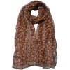 Женский шарф Juleeze с принтом, коричнево-красный, 50x160 см