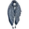 Juleeze JZSC0737BL Schal Damen Muster Blau 90x180 cm