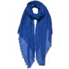 Juleeze JZSC0751BL Schal Damen Muster Blau 90x180 cm
