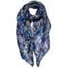 Juleeze JZSC0765BL Schal Damen Muster Blau 90x180 cm
