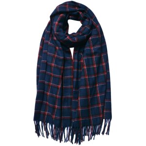 Juleeze JZSC0770BL Schal Damen Muster Blau 70x180 cm