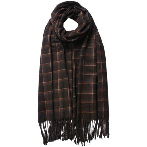 Juleeze JZSC0770CH Schal Damen Muster Braun 70x180 cm