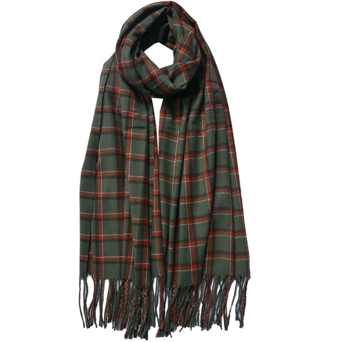 Шарф Juleeze JZSC0770GR для женщин, клетчатый, зеленый, 70x180 см