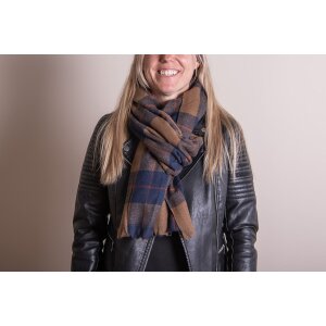 Juleeze JZSC0772DBL Schal Damen Muster Blau 70x180 cm