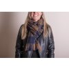 Juleeze JZSC0772DBL Schal Damen Muster Blau 70x180 cm
