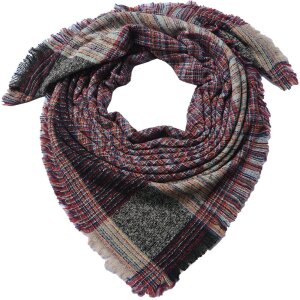 Juleeze JZSC0781R Schal Rot 130x130 cm