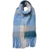 Juleeze JZSC0787BL Schal Damen Muster Blau 36x210 cm