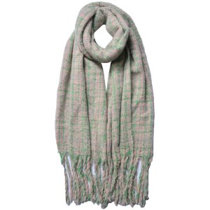 Juleeze JZSC0789GR Schal Damen Muster Grün 40x185 cm