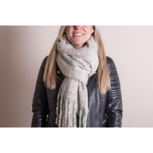 Juleeze JZSC0789GR Schal Damen Muster Grün 40x185 cm