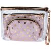 Juleeze JZSET0001P Kosmetiktasche Rosa 3er Set 23x17-20x13-18x12 cm