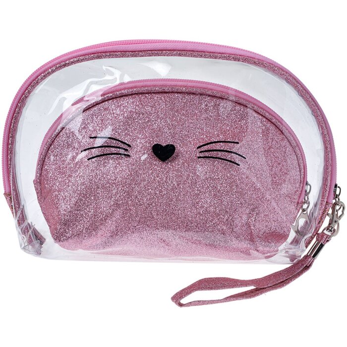 Juleeze JZSET0002P Kosmetiktasche Rosa 2er Set 24x15 - 19x12 cm