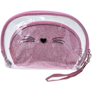 Juleeze JZSET0002P Kosmetiktasche Rosa 2er Set 24x15 -...