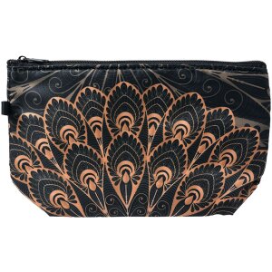 Juleeze JZTB0045 Kulturtasche Schwarz Beige 22x13x18 cm