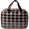 Juleeze JZTB0054 Kulturtasche Schwarz Beige 24x9x19 cm