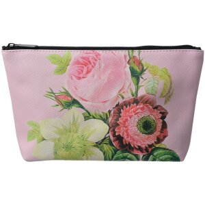 Juleeze JZTT0004-01 Kulturtasche mit Blumen Rosa 26x6x16 cm