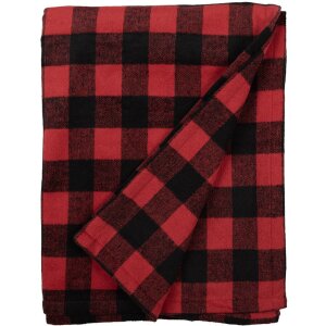 Clayre & Eef KT060.145 Plaid Rot Schwarz 130x170 cm