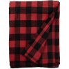Clayre & Eef KT060.145 Plaid Rot Schwarz 130x170 cm