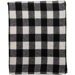 Clayre & Eef KT060.146 Plaid Schwarz Weiß 130x170 Zentimeter