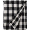 Clayre & Eef KT060.146 Plaid Schwarz Weiß 130x170 Zentimeter
