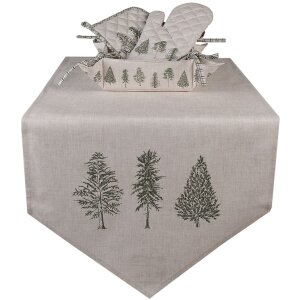 Clayre & Eef NPT65 Tischläufer Beige 50x160 cm