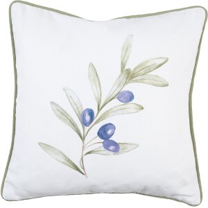 Clayre & Eef OLF21 Dekokissen Beige Grün 40x40 cm