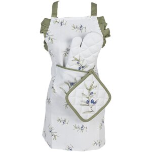 Clayre & Eef OLF45K Topflappen Kind Beige Grün 16x16 cm