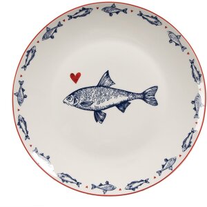 Clayre & Eef Essteller SSFDP Weiß Blau...