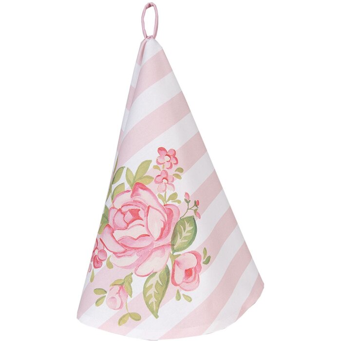 Clayre & Eef SWR48 Geschirrtuch Rosa 80 cm Durchmesser