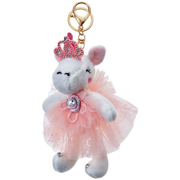 Clayre & Eef TW0579 Schlüsselanhänger Einhorn Rosa