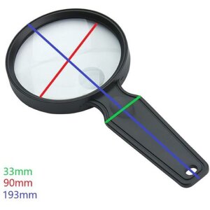 Carson DS-36 Handlupe 2-fache Vergrößerung 90...