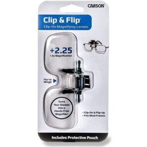 Carson Lupenbrille 1,5x (+2,25 Dioptrien) zum Aufstecken und Aufklappen