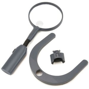 Лупа Carson GN-55 настольная с гибким стержнем и LED-подсветкой 2x/3.5x 110 мм