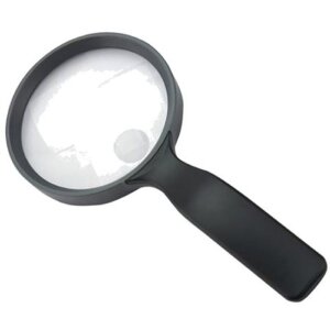 Ручная лупа Carson с 2-кратным увеличением, 110 мм, черная