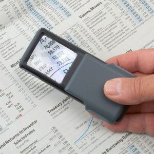 Carson LED Pop-Up Taschenlupe 5x Vergrößerung 40mm