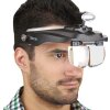Carson MagniVisor Deluxe PRO LED Kopflupe mit 4 Linsen Schwarz