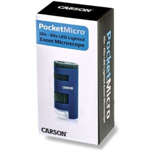 Carson MM-450 Handmikroskop LED 20-60x Vergrößerung Blau