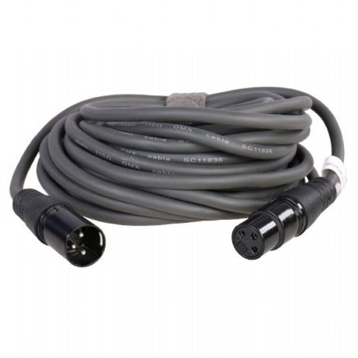 XLR Kabel 3-Pin Male zu Female 10m dunkelgrau flexibel