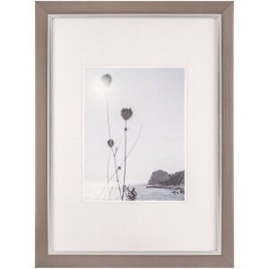 Фоторамка Walther Beyond DIN A4 A3 полистирол серебряный край прозрачное стекло МДФ