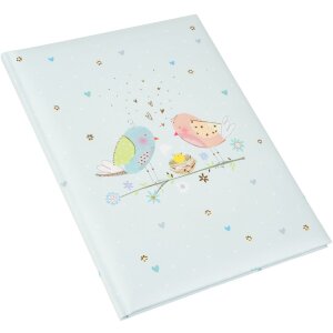 Бабушка Goldbuch Loving Birds Boy — дневник для малыша с золотым тиснением, 21x28 см
