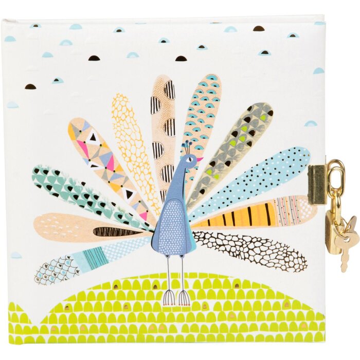 Goldbuch Tagebuch mit Schloss Pavo 16,5x16,5 cm 96 weiße Seiten